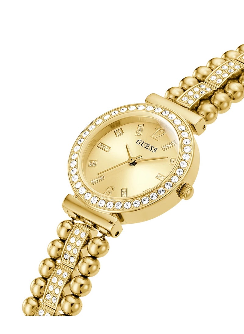 GUESS Ladies Gala Gold Tone Analog Quartz Stainless Steel Watch GW0401L2 - 30mm  - Image 3