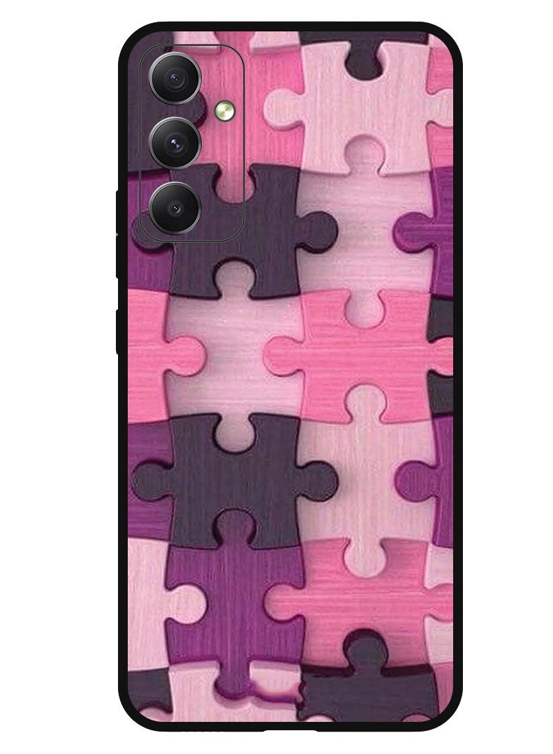Theodor Protective Case Anti Scratch Shock Proof Bumper Cover For Samsung Galaxy M54 Pink Puzzle - Image 1