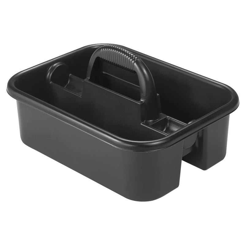 Akro-Mils 09185 Plastic Tote Tool & Supply Cleaning Caddy with Handle, 18-3/8-Inch x 13-7/8-Inch x 9-Inch, Black - Image 1