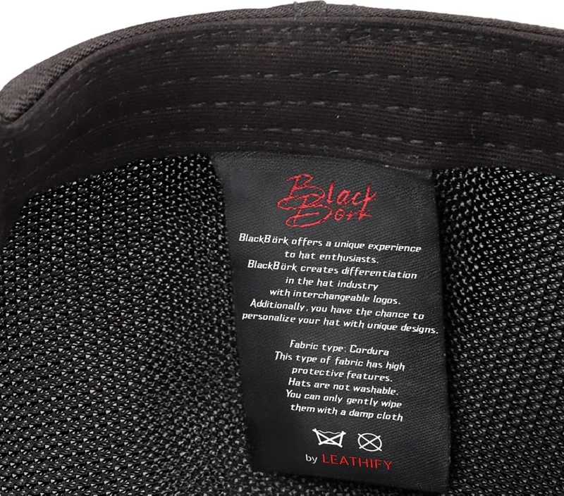 بلاك بورك Blackbörk V2 Trucker Limited Edition - 1 Black Cordura Fabric Hat (Cap) with Code Logo