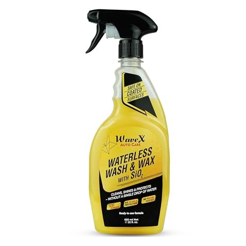Wavex Waterless Wash and Wax with SiO₂ – Cleans, Shines & Protects | Instant Car Cleaner with Gloss & Hydrophobic Protection | No Water Needed, Safe on All Surfaces – 650ml - Image 1