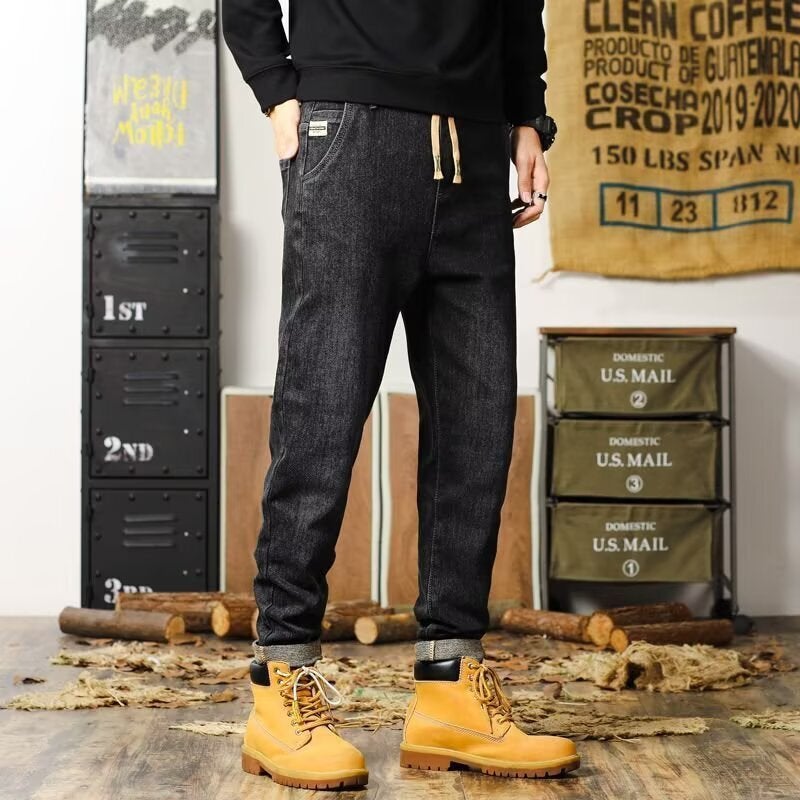 Unisex Classic Denim Jeans Loose Fit Daily Outdoor Wear - Image 1