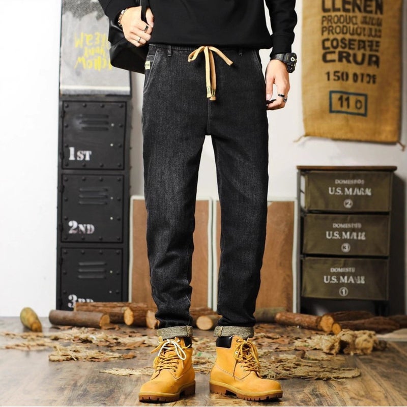 Unisex Classic Denim Jeans Loose Fit Daily Outdoor Wear - Image 2