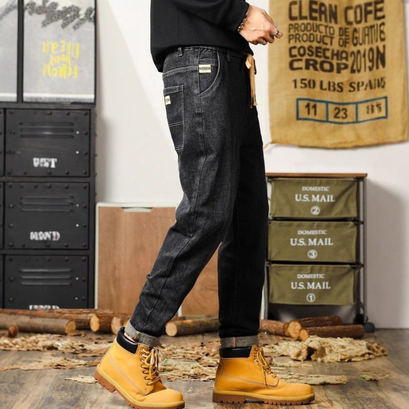 Unisex Classic Denim Jeans Loose Fit Daily Outdoor Wear - Image 3