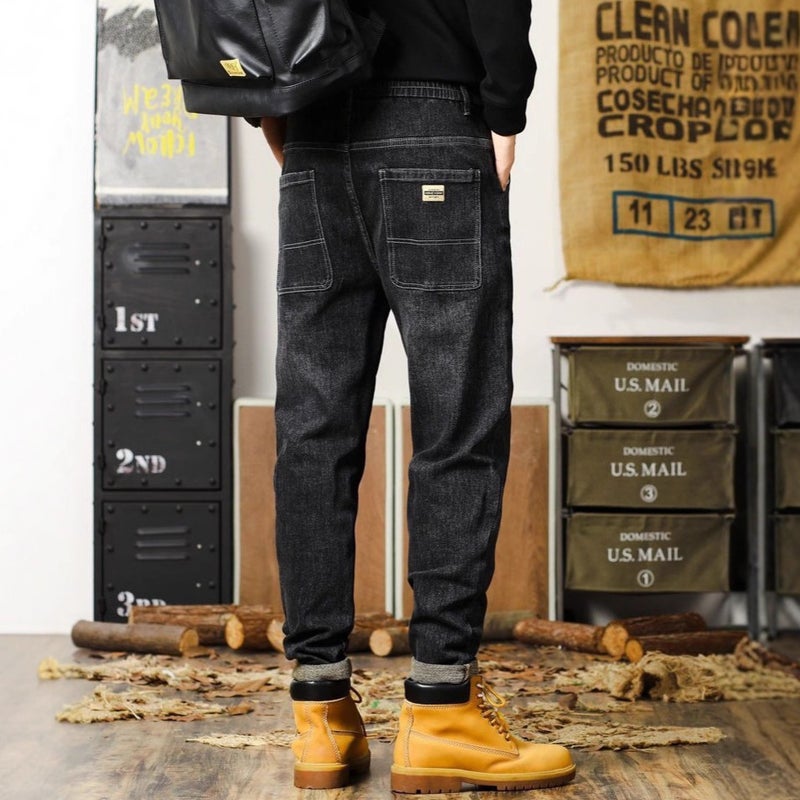 Unisex Classic Denim Jeans Loose Fit Daily Outdoor Wear - Image 4