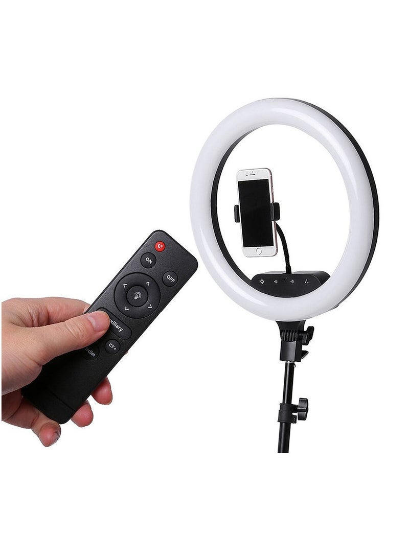 Generic - Selfie Ring light 18 inch with Tripod Stand And Photographic Lamp with 3 Mobile Holder - Image 1