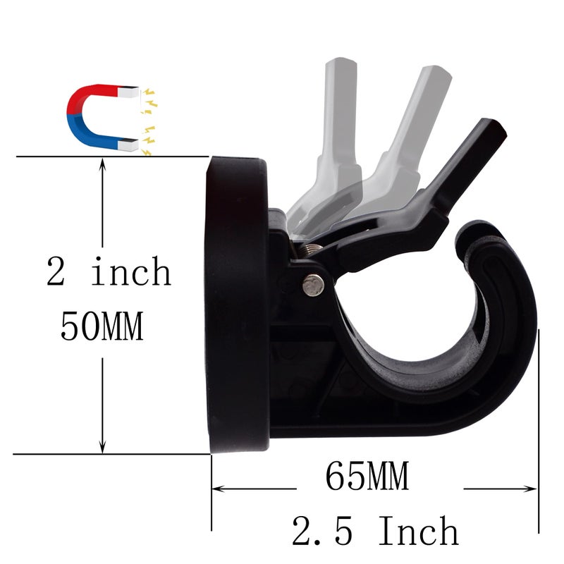 YYST Magnetic Towel Holder Towel Rack Towel Hook Hanger for Door, Refrigerator, Kitchen Stove, Oven, Dishwasher, Laundry Washing Machine- Kitten Proof (1, Black) - Image 2