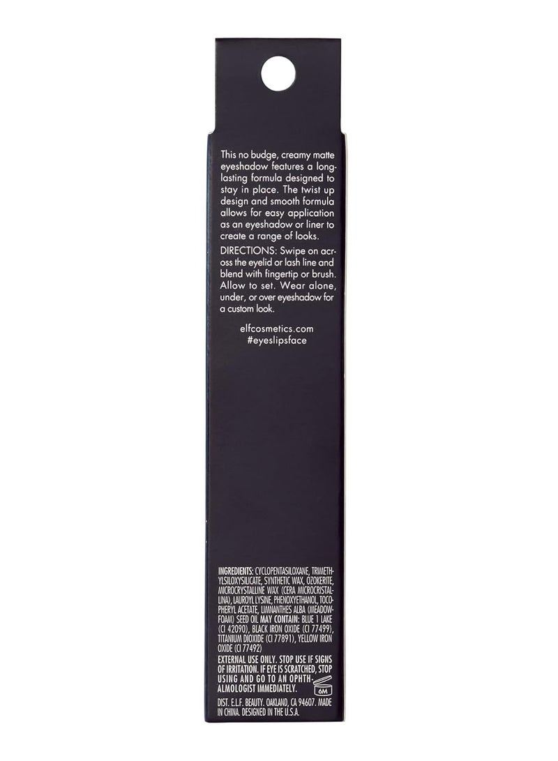 elf no budge matte shadow stick one-swipe cream eyeshadow long-wear crease resistant matte finish out of sight - Image 4