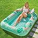 SLOOSH Inflatable Tanning Pool Lounger Float 70 x 46 Pool Floats Adult with Pillow 4 in 1 Suntan Tub Raft FloatieSunbathing Bed Lounge for Water Blow Up Ball Pit Party Gifts LAqua Blue - Image 3