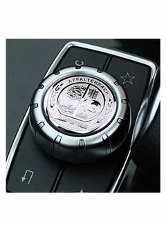 Metal Modified Center Console Multimedia Control Button Knob Trims Cover Decals Emblems Stickers for Mercedes Benz A B E GLK GLA CLA GLE ML GL Class (29mm Knob, Sliver)
