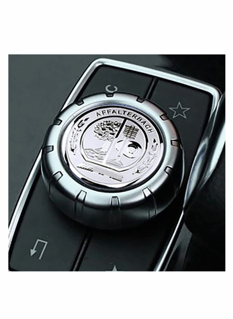 Excefore - Metal Modified Center Console Multimedia Control Button Knob Trims Cover Decals Emblems Stickers for Mercedes Benz A B E GLK GLA CLA GLE ML GL Class (29mm Knob, Sliver) - Image 1