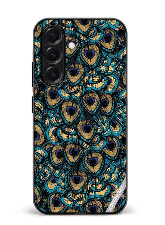 VR CREATIVE Protective Case Cover For Samsung Galaxy S25 Mor Pankh Design Multicolour