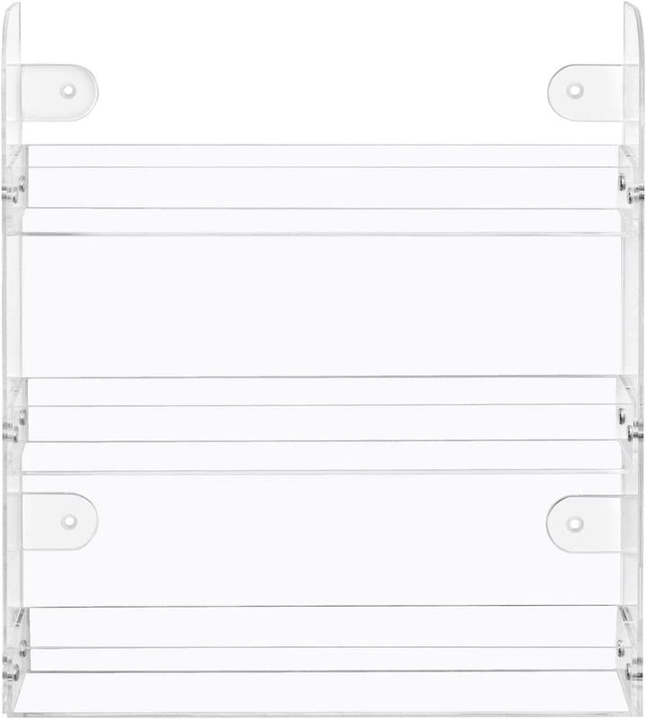 MONSSIVE MONSSIVE Clear Acrylic Sunglasses Holder Organizer Hanging Storage Rack 3 Tier Wall Mounted Eyewear Display Shelf Eyewear Display Rail Holder 