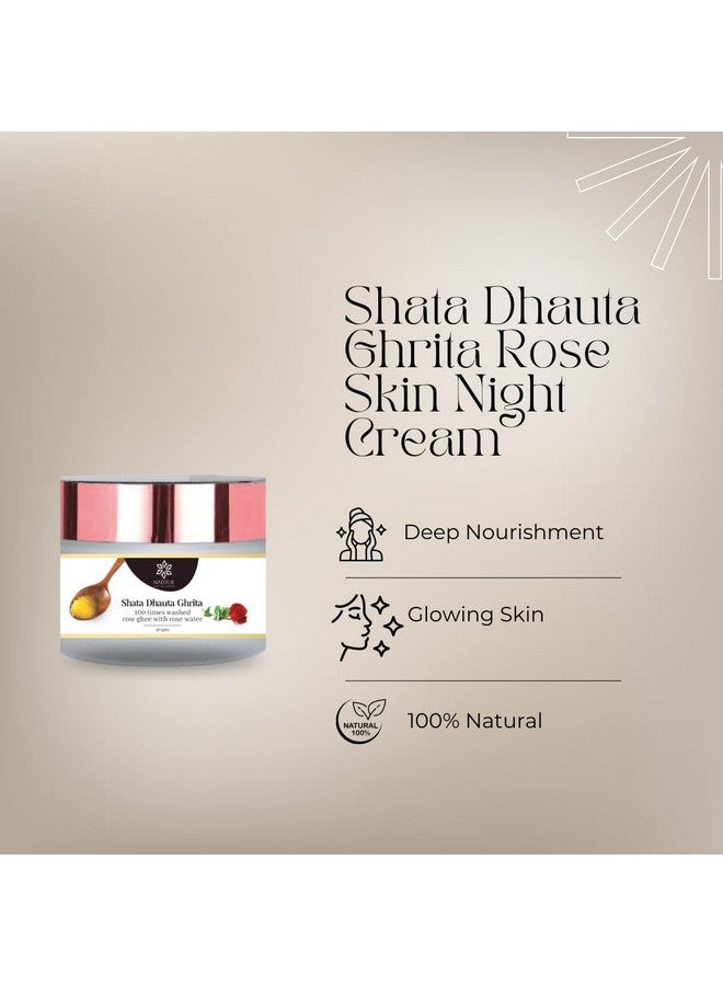 Natuur-SHATA DHAUTA GHRITA SKIN REPAIRING CREAM | NOURISHING, MOSITURIZING AND ANTIAGING CREAM WITH GOODNESS OF COW GHEE AND Rose | 40 gm - Image 5