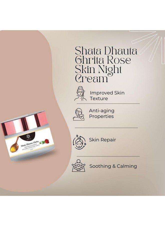 Natuur-SHATA DHAUTA GHRITA SKIN REPAIRING CREAM | NOURISHING, MOSITURIZING AND ANTIAGING CREAM WITH GOODNESS OF COW GHEE AND Rose | 40 gm - Image 4