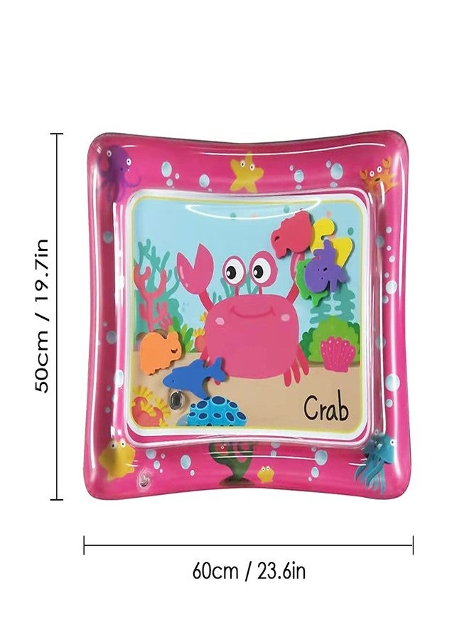 ADKD Baby Kids Water Play Mat Toys Inflatable Tummy Time Leakproof Water Play Mat and Toddlers Perfect Fun Activity Inflatable Mat, Activity Play Center Indoor and Outdoor Water Play Mat for Baby (Pink Water Mat) - Image 2