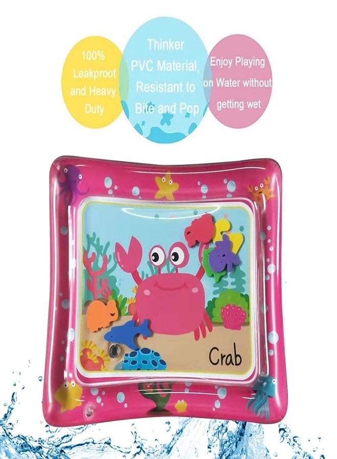 ADKD Baby Kids Water Play Mat Toys Inflatable Tummy Time Leakproof Water Play Mat and Toddlers Perfect Fun Activity Inflatable Mat, Activity Play Center Indoor and Outdoor Water Play Mat for Baby (Pink Water Mat) - Image 4
