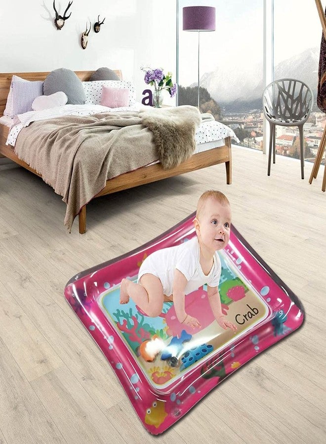 ADKD Baby Kids Water Play Mat Toys Inflatable Tummy Time Leakproof Water Play Mat and Toddlers Perfect Fun Activity Inflatable Mat, Activity Play Center Indoor and Outdoor Water Play Mat for Baby (Pink Water Mat) - Image 5