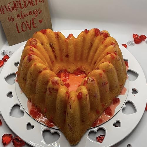 Kundalini Heart Cake Pan Red 10inch Non-Stick Heavy-Duty Cake Pan for Christmas Wedding Valentine’s Day Party - Image 4