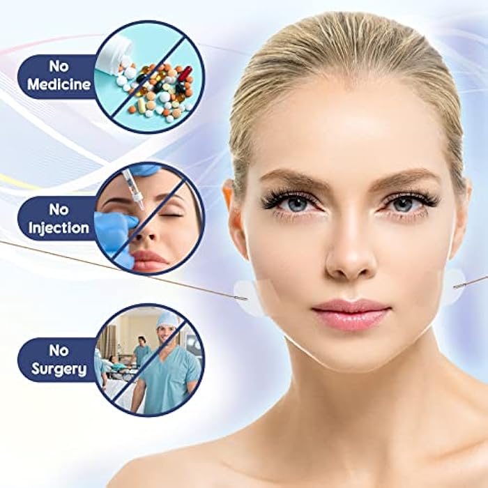 Maitys 136 Pieces Face Lift Tapes with Lifting Rope Sets 120 Pieces Face Tapes Invisible Patch Instant Facelift Band Adhesive Neck and Eye Patch for Women Ladies Beauty - Image 5