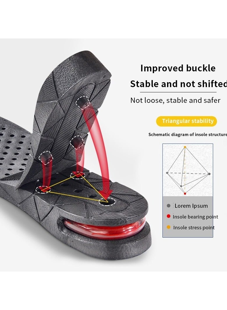 Invisible booster insole pad high lift adjustable cut heel insert boost support absorbent foot pad three layers 7cm  - Image 2
