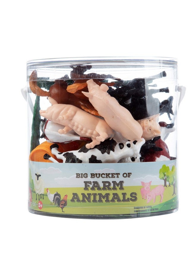 SCS Direct مجموعة ألعاب حيوانات المزرعة من SCS Direct - 50 قطعة - حيوانات مزرعة مختلفة وإكسسوارات تشمل الأبقار، الخيول، الدجاج، الأغنام والمزيد - رائعة لألعاب الحمام، اللعب التخيلي، هدايا عيد الميلاد للأطفال - Image 4