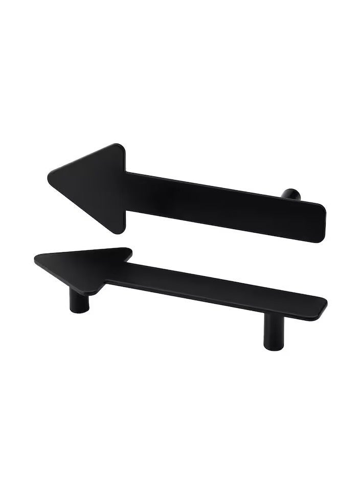 Door cabinet Handle, black/arrow, 141 mm