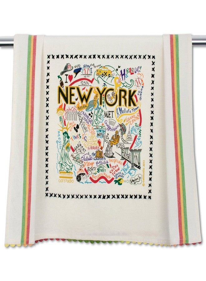 Catstudio New York City Dish Towel - U.S. State Souvenir Kitchen and Hand Towel, Perfect Tea Towels for New York Lovers, Travel Souvenir, Housewarming Gifts, Couple Gifts - Image 1