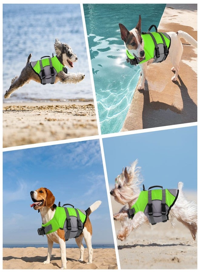 Mklhgty Dog Life Jacket, Reflective Adjustable Dog Life Vest with Rescue Handle for Swimming and Boating, Ripstop Pet Safety Life Preserver for Small, Medium and Large Dogs - Image 5