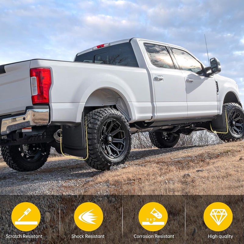 JTYZSM Mud Flaps for 2017-2024 Ford F-250/F-350 Super Duty - No Drill Splash Guards Set (4pcs) - Image 5