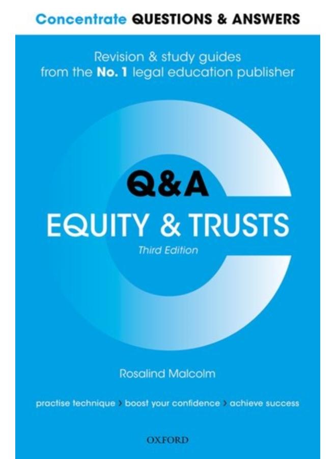 Concentrate Questions and Answers Equity and Trusts : Law Q&A Revision and Study Guide