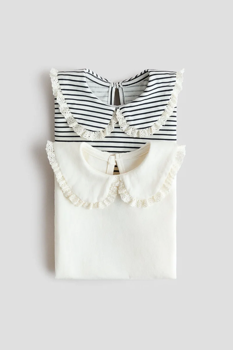 H&M 2-pack collared cotton tops