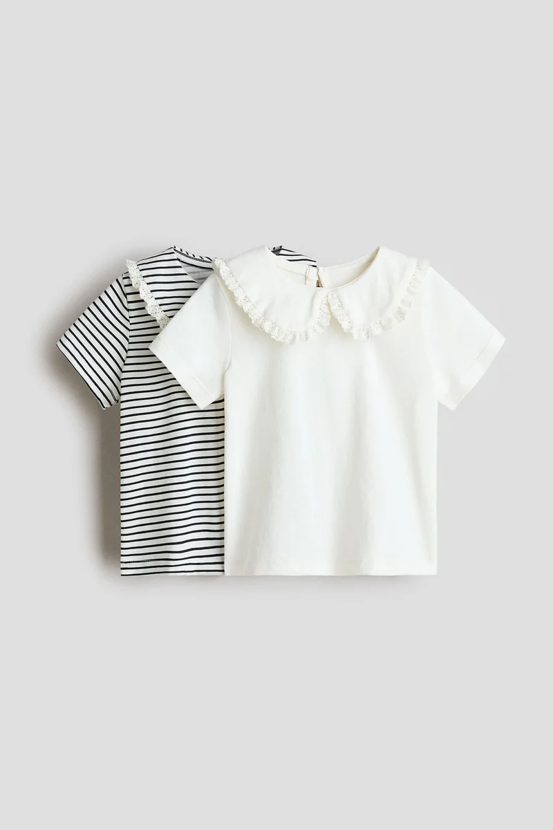H&M 2-pack collared cotton tops