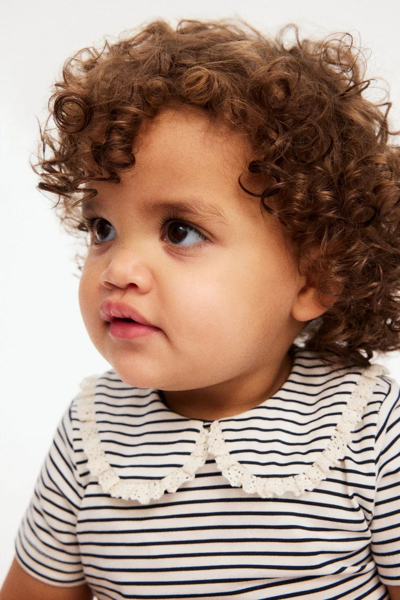 اتش اند ام بلوزات قطنية بياقة - عبوة من قطعتين