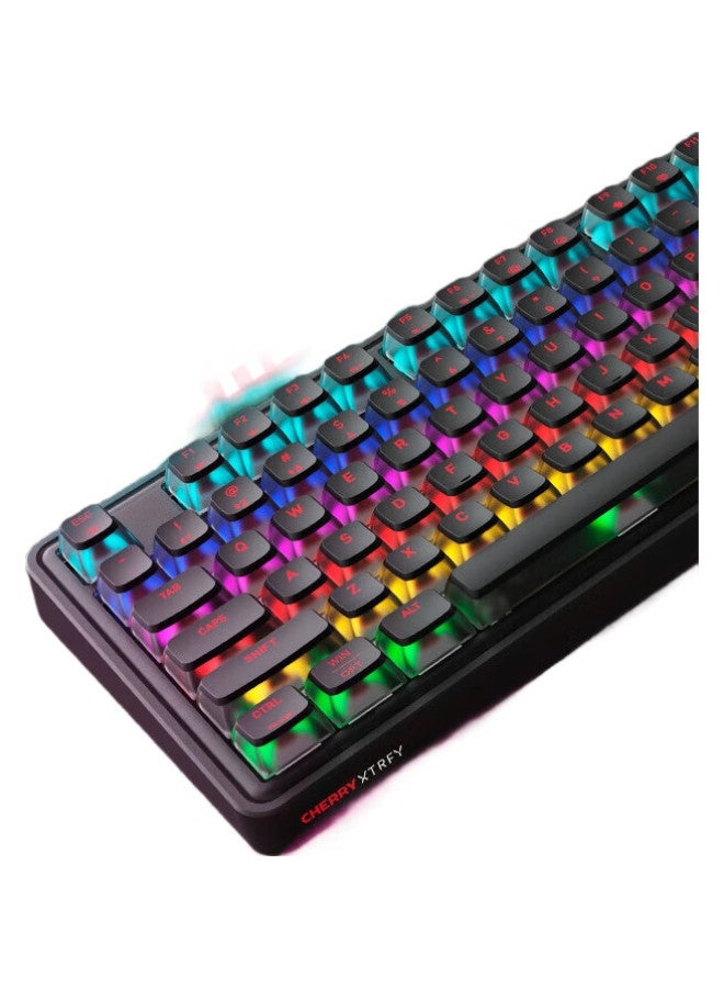 Cherry Pixiu98 Customized Keyboard Gasket 2.4G Bluetooth Three-Mode Wireless Rgb Hot-Swappable Lcd Display Gaming Keyboard Flame Red Switch - Image 1
