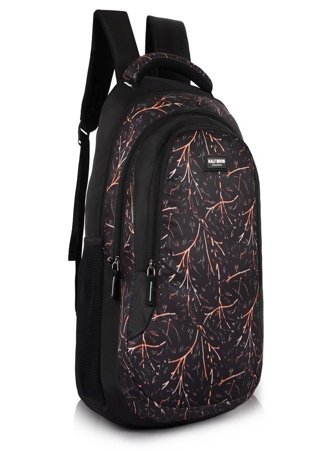 Half Moon Wild Class 5-12 School Bag for Boys Girls | Laptop Bagpack Backpack for Men Women | 3 Zips Stylish And Trendy College Bags for Students (Black) - Image 1