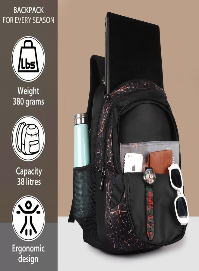 Half Moon Wild Class 5-12 School Bag for Boys Girls | Laptop Bagpack Backpack for Men Women | 3 Zips Stylish And Trendy College Bags for Students (Black) - Image 2
