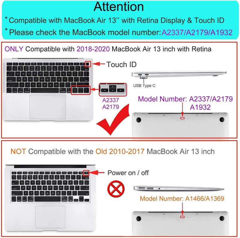GIOIA BAZAAR Case for MacBook, Plastic Hard Shell Case Cover Only Compatible with MacBook Air 13 inch (2020 2019 2018 Release) M1 A2337 A2179 A1932 with Retina Display & Touch id(Designer 02) - Image 1