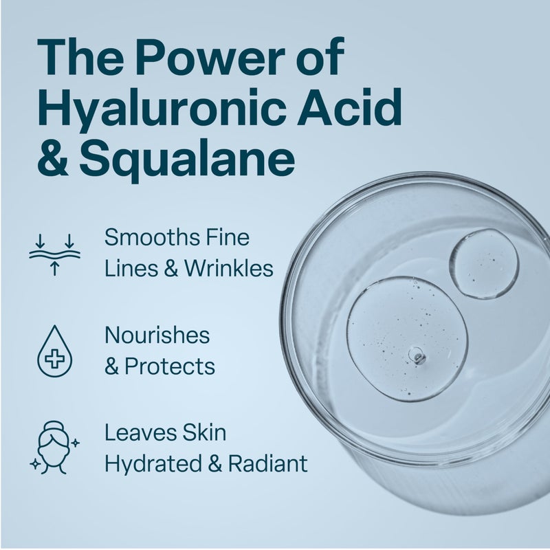 QRxLabs Plant-Based Squalane Face Moisturizer - Hyaluronic Acid Hydrating Cream - Moisturizing Face Cream Vitamin B5 & Rice Protein - Silicone-Free Cruelty-Free Body Moisturizer - 2 Fl Oz - Image 2