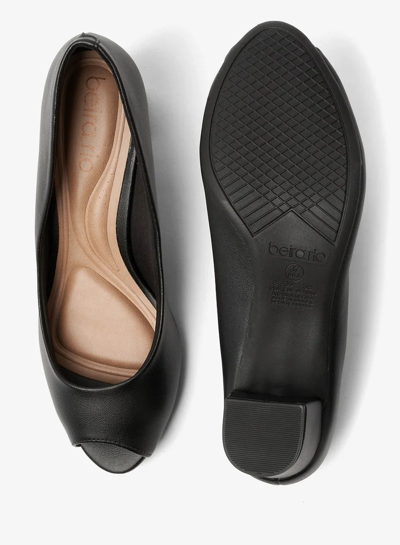 Beira Rio Black Mid Heel Shoes for Women – Elegant & Comfortable Footwear for Work and Events for Women | Best Price UAE
