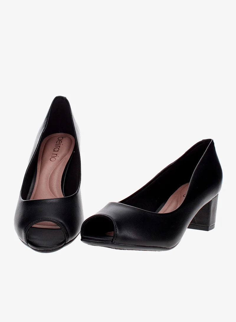 Beira Rio Black Mid Heel Shoes for Women – Elegant & Comfortable Footwear for Work and Events for Women | Best Price UAE