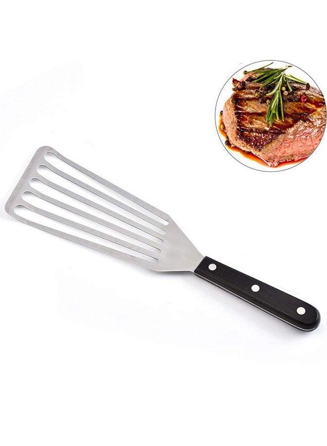 P-Plus International Fish Spatula 1-Piece Stainless_Steel Fish Slice Flexible Fish Turner, 12.5" Long Slotted Spatula for Turning & Flipping Big - Image 5