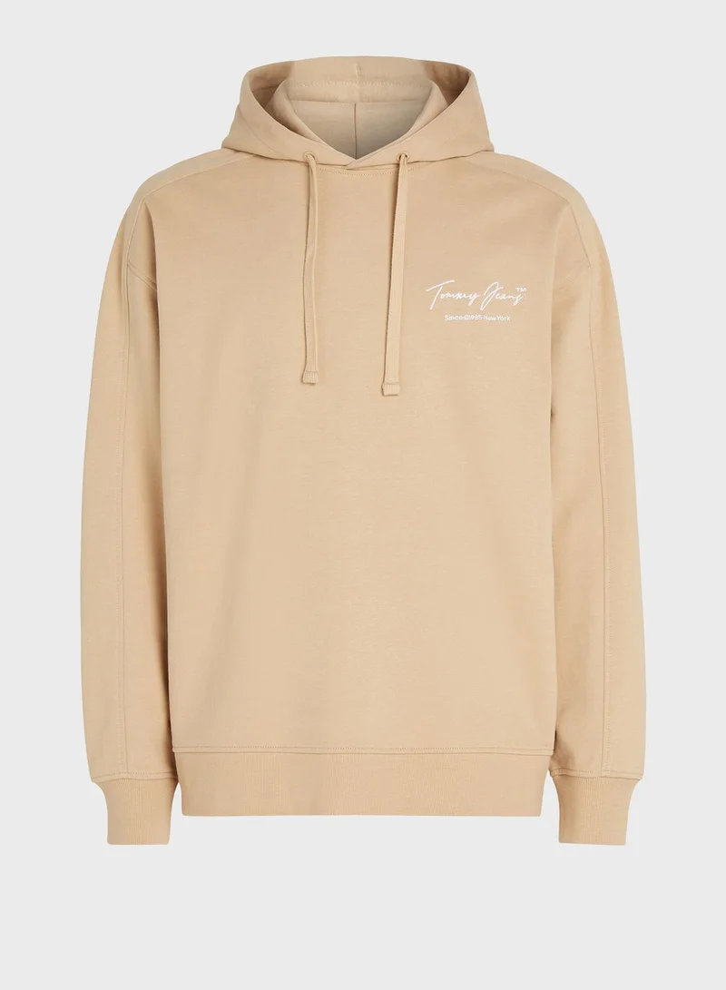 TOMMY JEANS Logo Relaxed Fit Hoodie