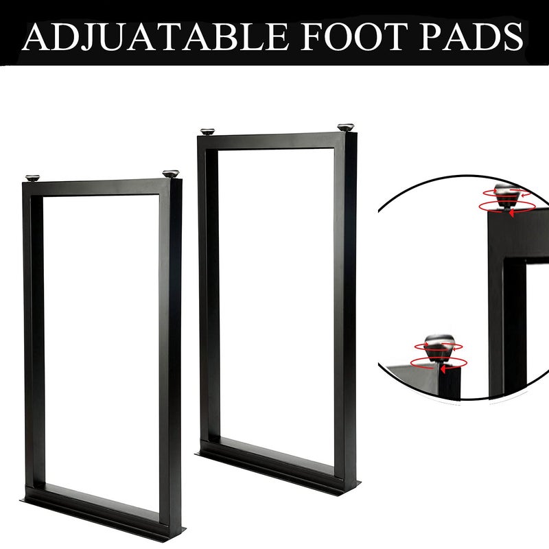 HOMEKAYT Desk Legs Metal Table Legs 28 Inch Heavy Duty Metal Legs Multiple Uses for Dinning KitchenOffice TableRectangle Shape 2pcsBlack - Image 4