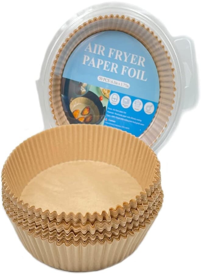 Fresh - Fresh Air Fryer Disposable Paper Liners, 16cm Non-Stick Air Fryer Liners, Oil-Proof Baking Paper for Air Fryer, Microwave Oven, Steamer (100pcs) - Image 1