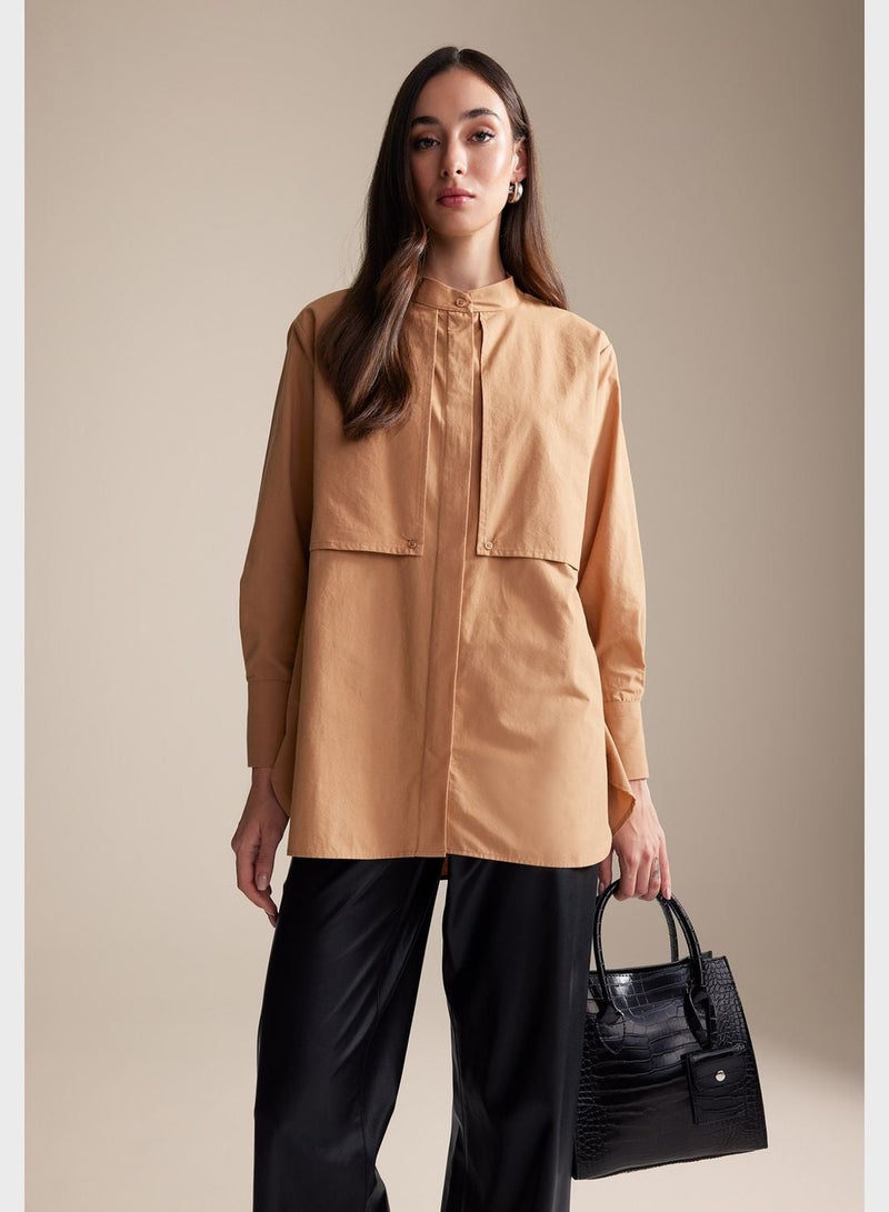 DeFacto Relax Fit Crew Neck Long Sleeve Tunic - Image 1