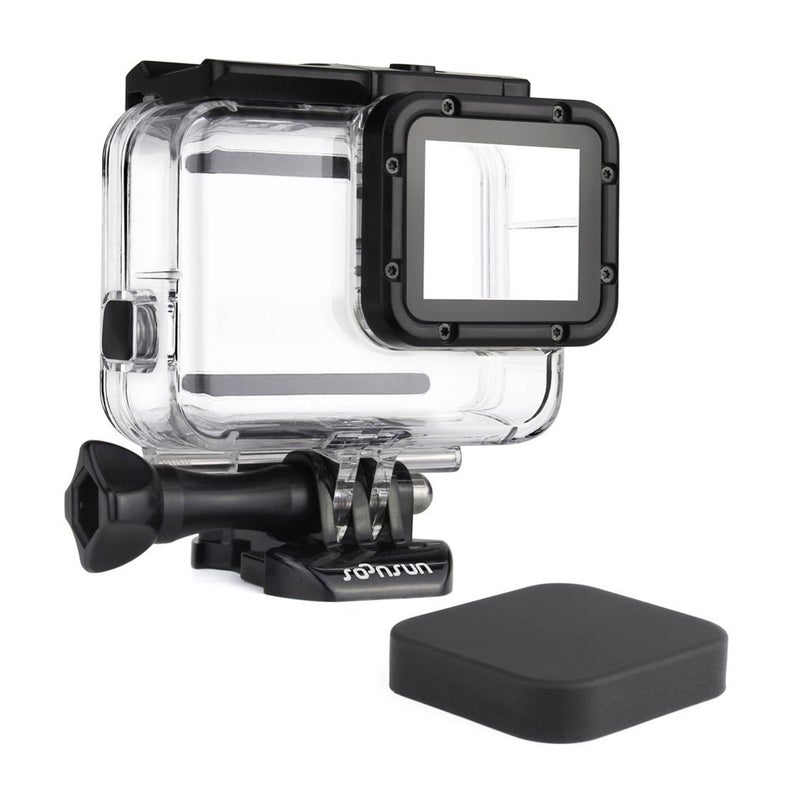 SOONSUN Waterproof Housing Case for GoPro Hero 7/6/5 Black Hero (2018), 45 Meters Underwater Protective Diving Housing Shell Case with Bracket Accessories for GoPro HERO7 HERO6 HERO5 Black Cameras - Image 1