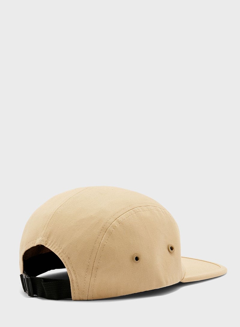 Panel Detail Flat Peak Cap