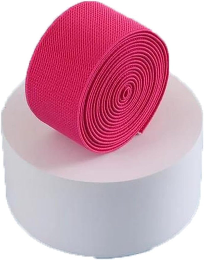 Wide elastic for sewing， 5 Meters 10-50mm Colorful Nylon Webbing Clothes DIY Sewing Accessories, Red, 10mm(Rose Red,15mm) - Image 1
