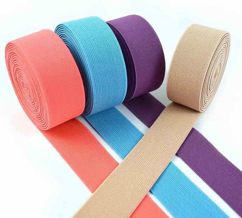 Wide elastic for sewing， 5 Meters 10-50mm Colorful Nylon Webbing Clothes DIY Sewing Accessories, Red, 10mm(Rose Red,15mm) - Image 2